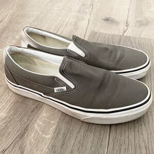 Vans Gray Slip on Sneakers